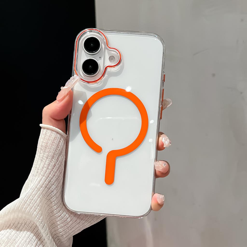 For iPhone 16 Case Compatible with MagSafe Protective TPU+PC Phone Cover