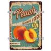 Fruits Metal Sign Bar Wall Decoration Tin Sign Vintage Metal Sign Vegetables Painting Plaques Art Fruit Poster