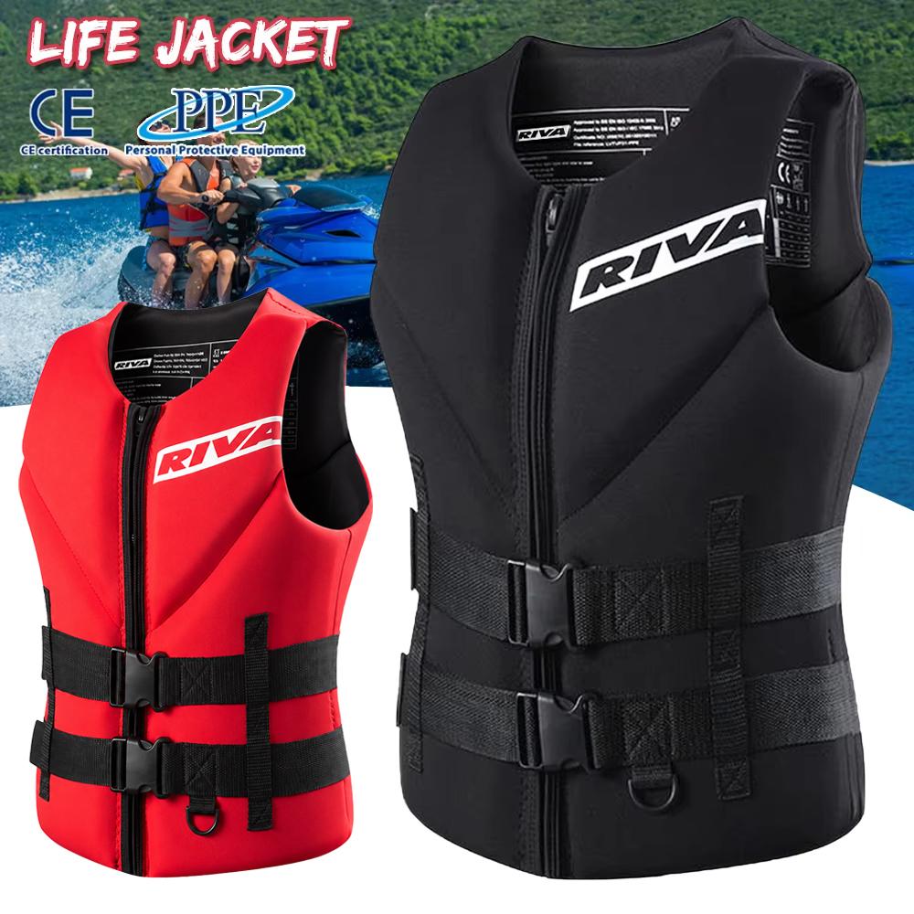 Gilet di salvataggio per adulti Gilet da surf Kayak Wakeboard Motoscafi Zattera Barca di salvataggio Sci Sport acquatici Nuoto Deriva Salvataggio Giubbotto di salvataggio