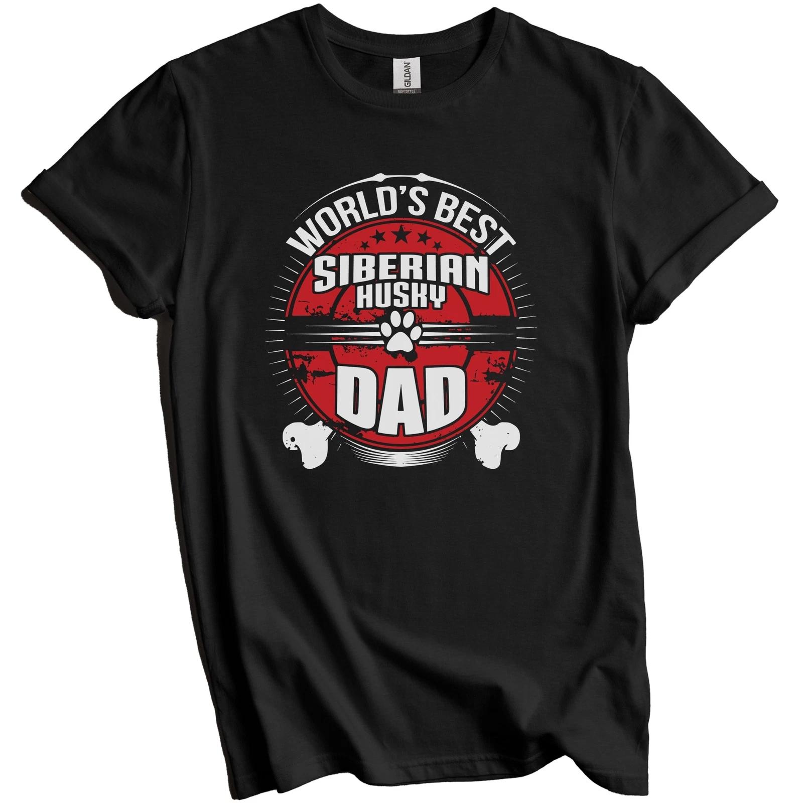 World s Best Siberian Husky Dad Dog Owner T-Shirt 3XL