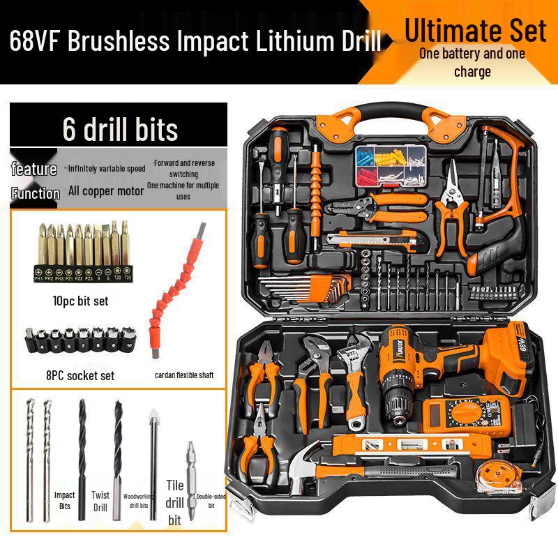 Fureide Electric Drill Set: Multi-Function Hand Toolkit for Woodworking & Repairs