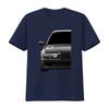 E38 750 Classic Retro Automotive Maglietta Uomo Design Vista Frontale a Metà vintage Lavato abbigliamento firmato homme grafica Elastica