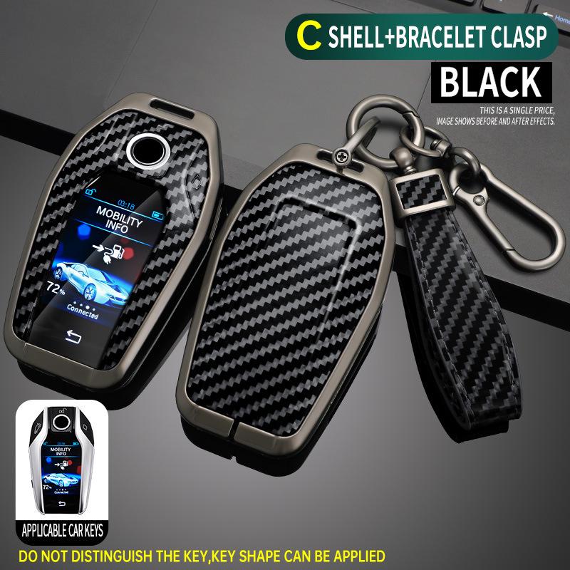 Metal Protective Case for BMW 7 Series LCD Key, X5 Remote, and 6GT Smart Touchscreen