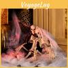Festlig Halloween Skelettpar Dekorativa Rekvisita Realistisk Plast Brud Brudgum Design 21x10cm