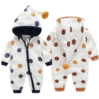 Newborn, Boys, Girls, Zipper, Hooded, Long Sleeve, Romper, Jumpsuit, Warm, Outfits, Clothes, Size 0-24m