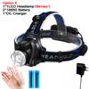 D2 Headlight Powerful LED Headlamp Chargeable Induction 5LED T6 Head LampTorch Head Light 18650 Battery Best For Camping Fishing