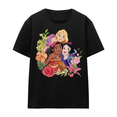 Disney Princess Unisex Adult Rapunzel Moana Snow White Bouquet T-Shirt