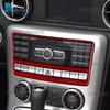 Echte Weiche Carbonfaser-Zieraufkleber Für Mercedes Benz SLK R172 2011 2012 2013 2014 2015 2016 Auto Mittelkonsole CD-Panel