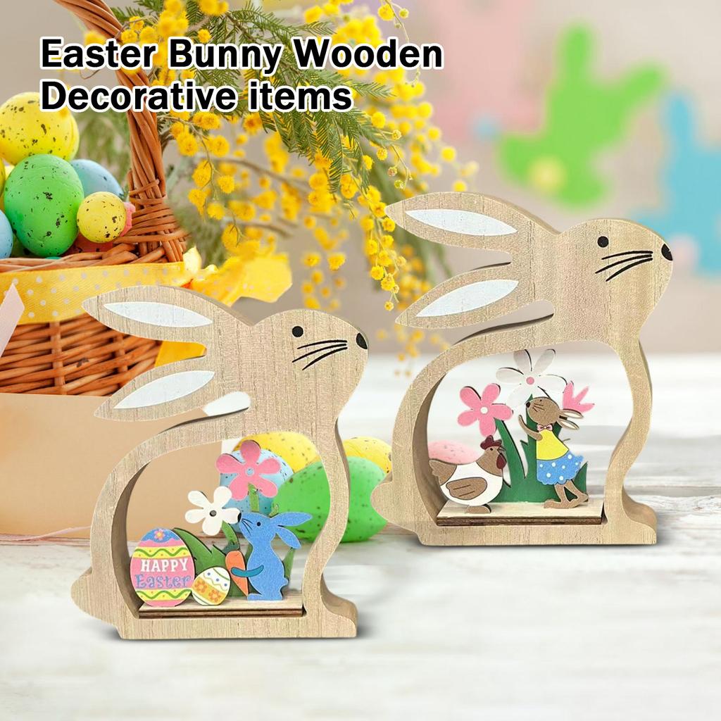 Osterhase Ornament Holzdekoration