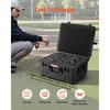 VEVOR 3.5 Cu.ft Weatherproof Hard Case, Waterproof Hard Case with Rolling Wheels &amp; Retractable Pull Handle