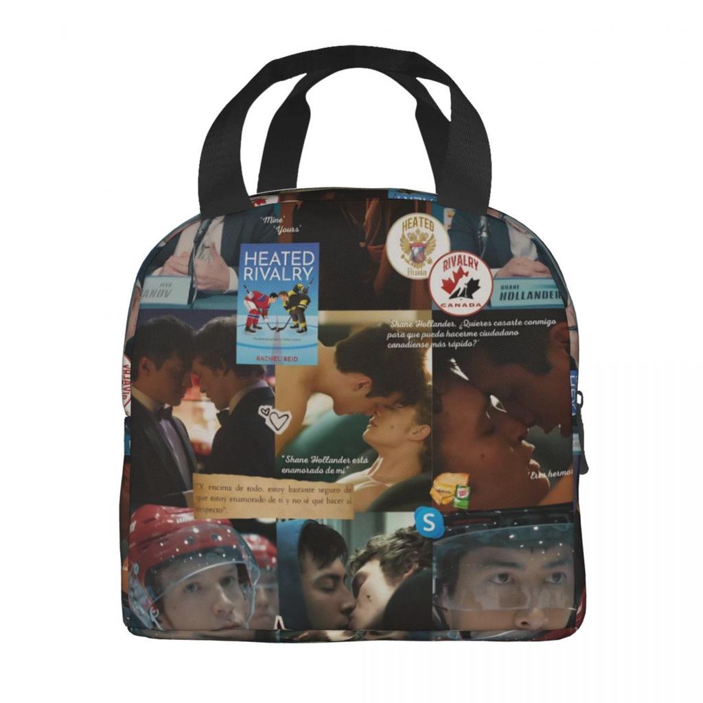 Heated Rivalry Humorous Insulated Lunch Bag Hollander and Ilya Rozanov Storage Food Box Portable Cooler Thermal Lunch Boxes