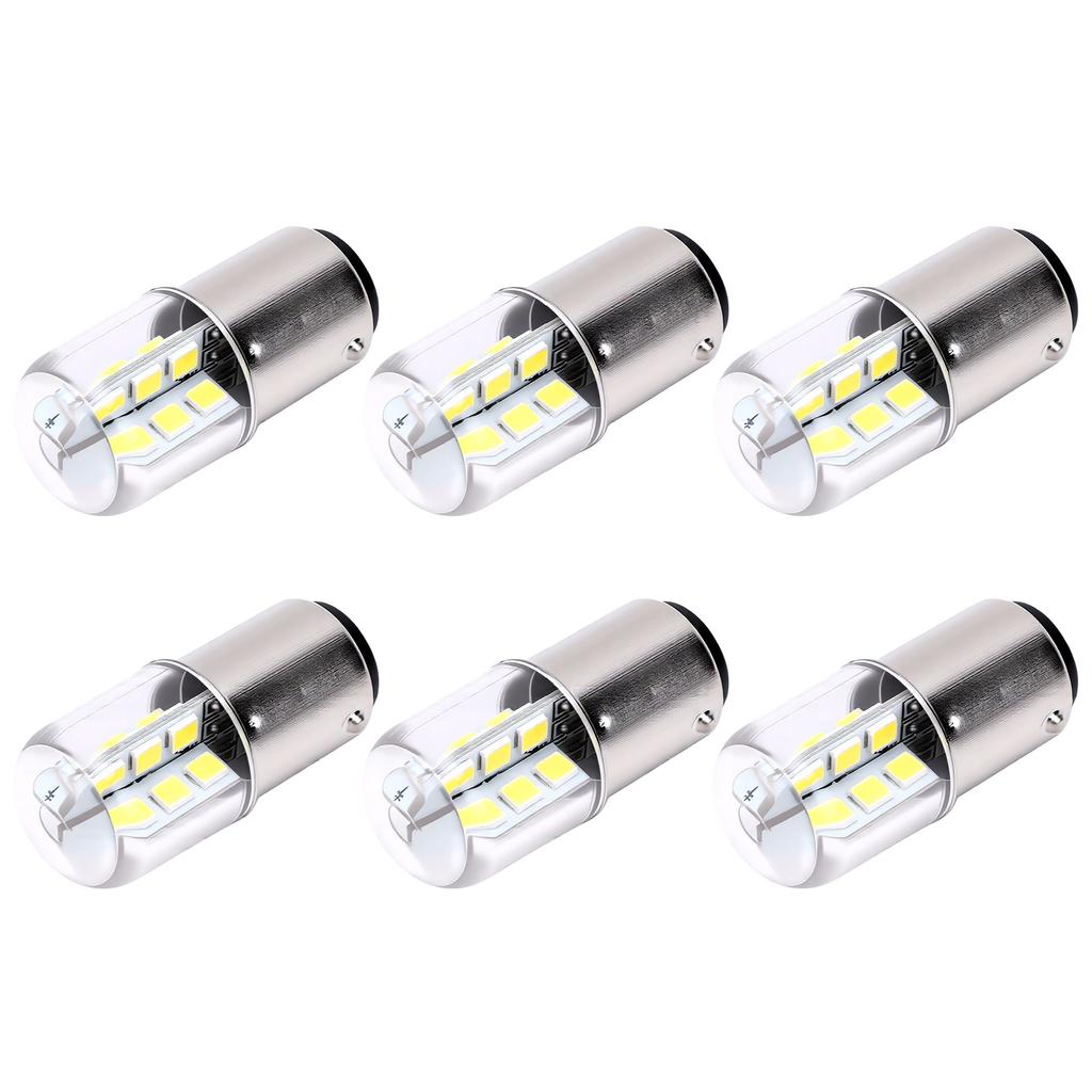 6PCS BA15D Boat LED Bulb 3W 300LM Dimmable 24 2835 SMD LEDs Marine Light Bulb for Ship Yacht Kayak Trailer Sewing