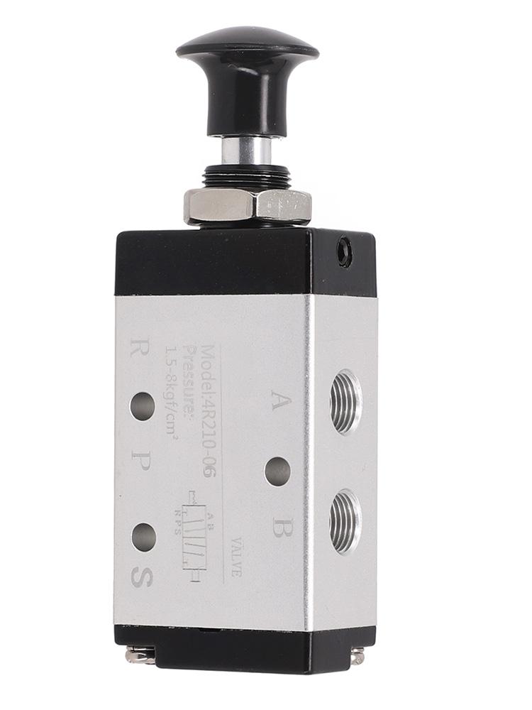 3R210-06 3R210-08 4R210-08 2 Way 3 Ports 5 Position Push And Pull Pneumatic Control Switch Reversing Manual Valve 110*30*20mm