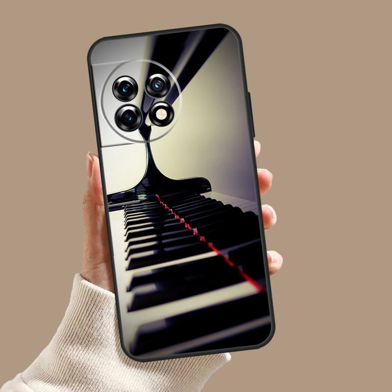 Piano Keys Musical Case For OnePlus 11 12 9 10 Pro 10R 12R 8T 10T OnePlus Nord N30 N20 N10 CE 3 2 Lite Cover