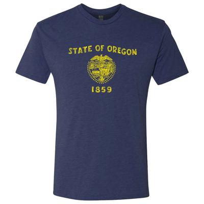 Oregon Flaggen Staat Stolz Heimatstadt Triblend Herren T-Shirt - Vintage Marine