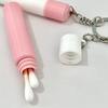 Portable Cotton Swab Toothpick Case with Chain Keychain Mini Storage Box for Toothpick Medicine Pills