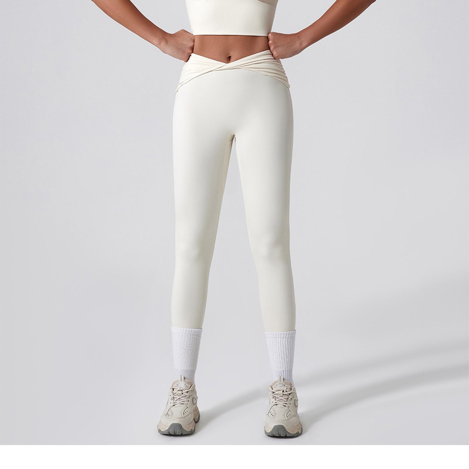 

Women s Casual Fashion Outdoor Sports Slim Fit Stretch Pants Yoga Pants Trousers M бежевий