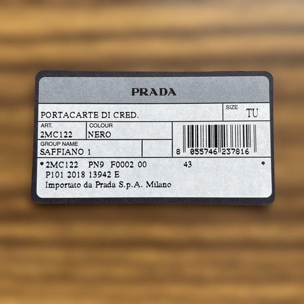 Used Unused item! PRADA Saffiano Business Card Holder Card Case 2MC122