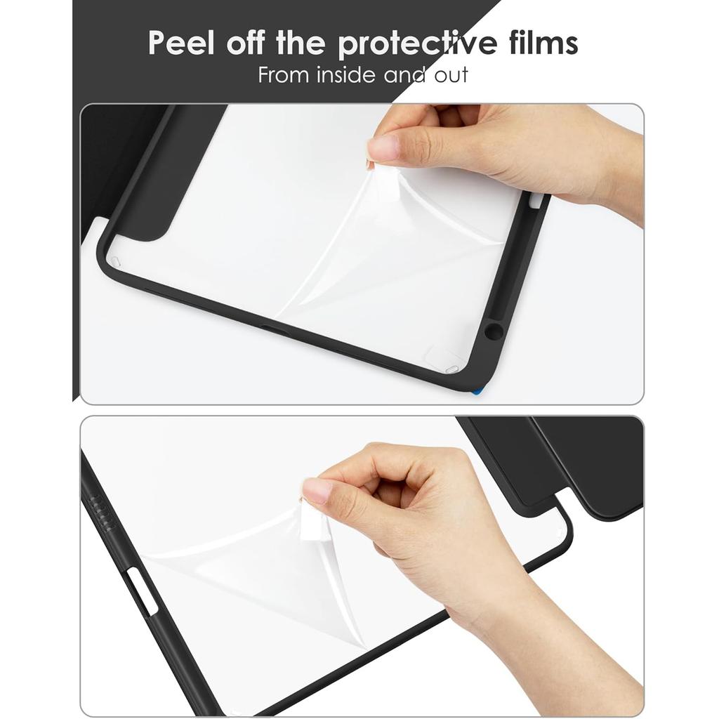 Flip Tablet Cover For iPad 10 10th 10.9''/11 11th (A16) 11'' Acylic Back Case With Pencil Holder Auto Wake Up /Sleep