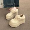 Hairy shoes for women wearing warm snow boots for winter 2026 short and thick cotton shoes with added fleece