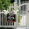 Door Square Sign Hanger Decorations Create a Warm Home Atmosphere Pendant for Home Haunted House Decor