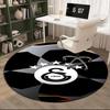 Galatasaray Football Club Crest Round Rug for Livingroom,Bedroom, Palyroom, Chair Rug, Area Rug, Circle Carpet, Fan Christmas Gift