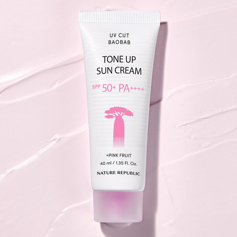 Nature Republic UV Cut Baobab Tone Up Sun Cream Set SPF 50+ PA++++ 40ml*2EA