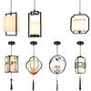 Chinese Lantern Chandelier Iron Fabric Restaurant Pendant Light Nordic Home Decor Bedroom Board Balcony Corridor Bar Led Lights