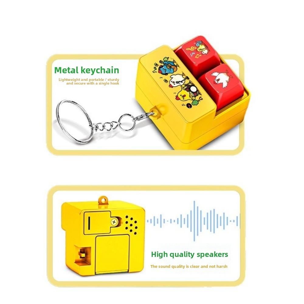 Fingertip Button Keyboard Games Keychain Plastic Phone Stand  Hanging Ornament