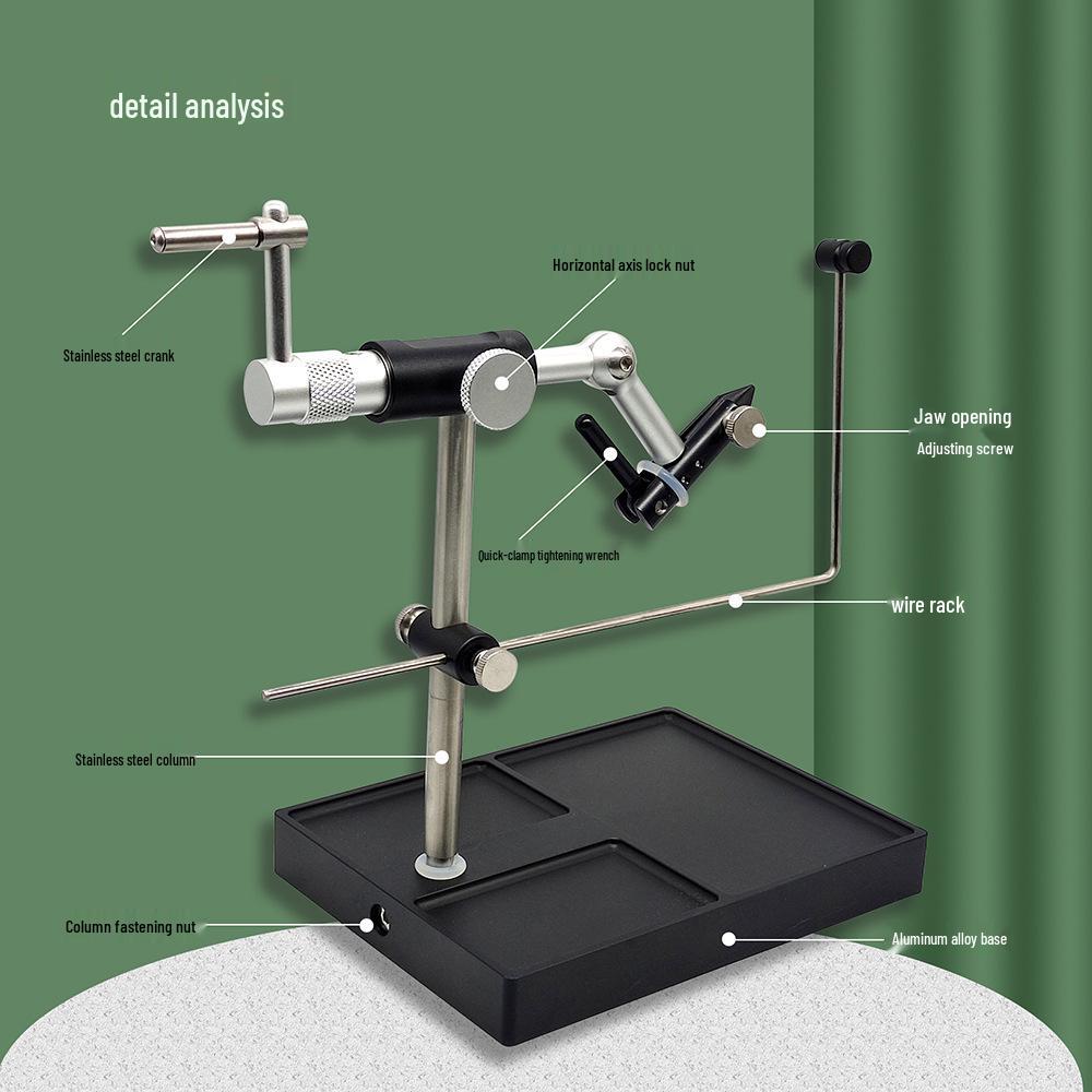 BLF E Model Univerzální stanice pro háčkování a vázání mušek s rotačním vazačem uzlů, navíječem vlasce a navlékačem nití