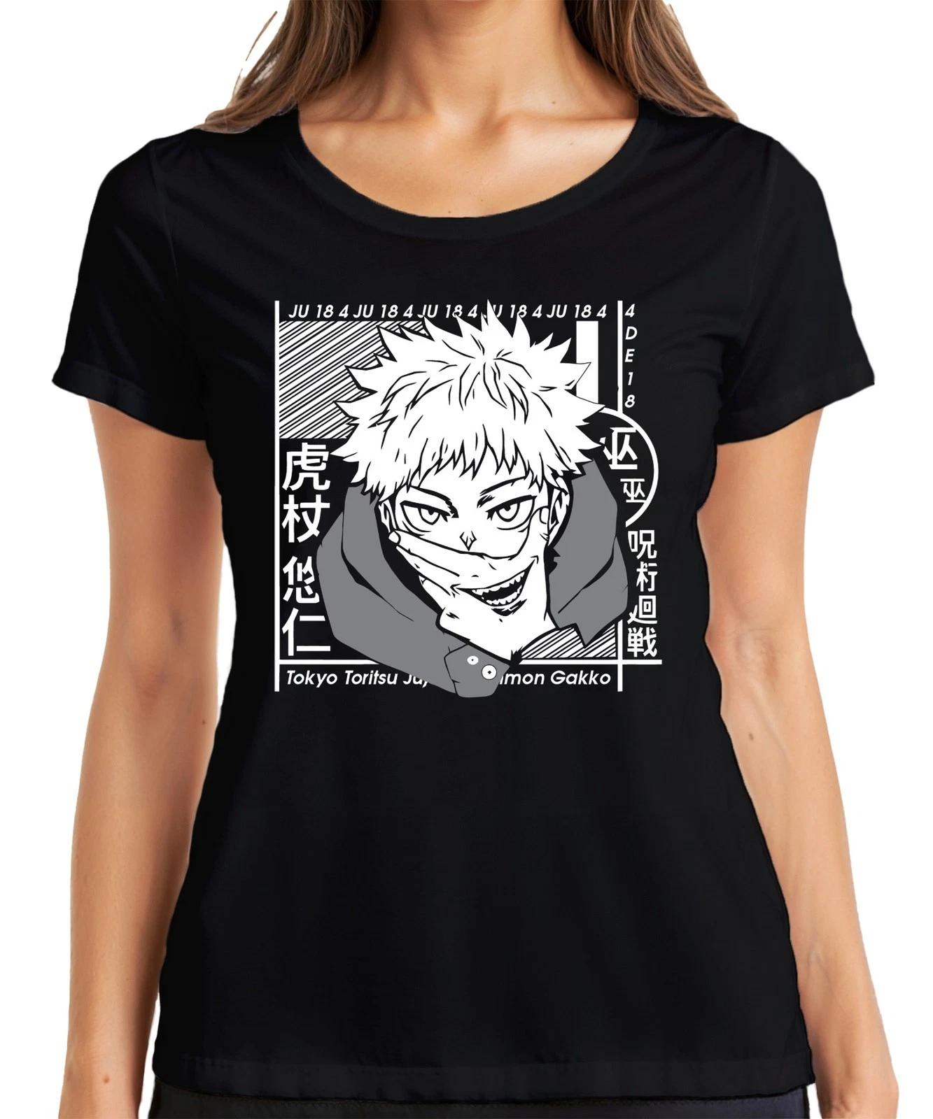 Jujutsu Kaisen Itadori Yuji Anime Manga Fan Geschenk Cosplay Damen T-Shirt XXXXL