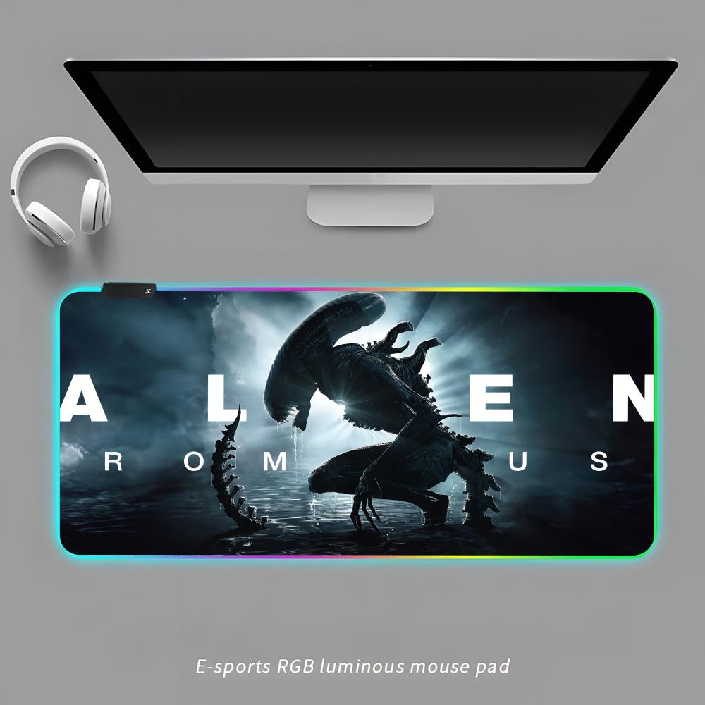 

A-Alien Romulus Mouse Pad RGB Gaming Mouse Pad Desk Mat HD Gamer Large LED Light XXL MousePads RGB600x300x3mm