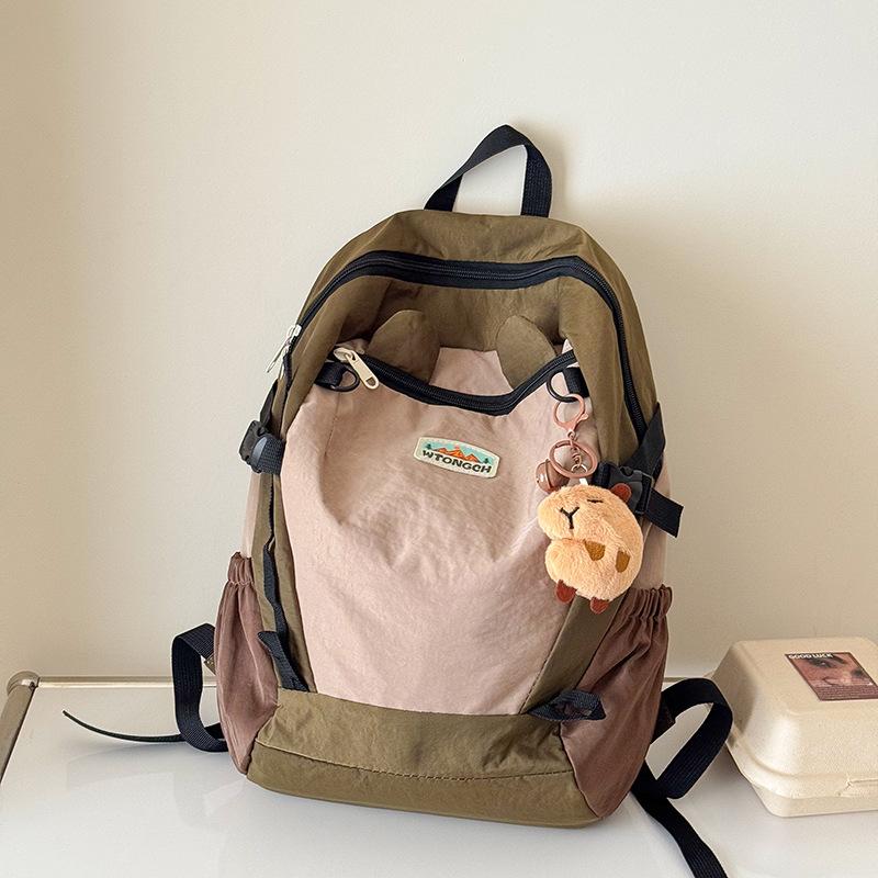 Korean Contrasting Color Children's Backpack New Outdoor Small Fresh Cartoon Dopamine Kindergarten Schoolbag Backpack