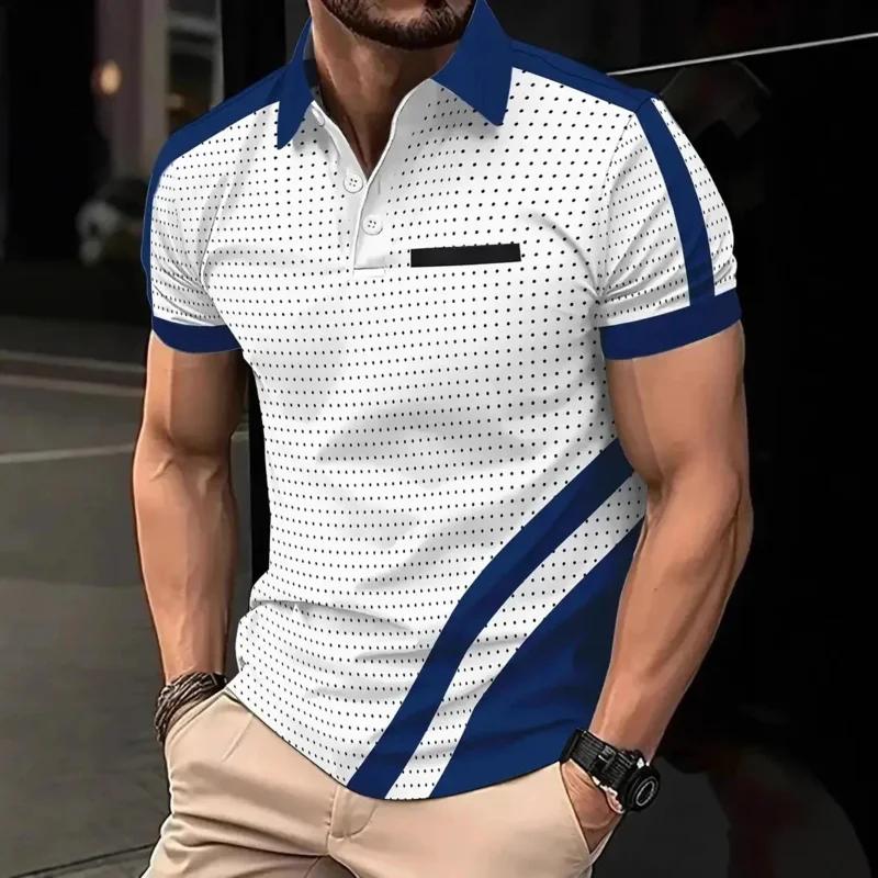 Stijlvol Heren Poloshirt met Korte Mouwen, Ademend Casual Kledingstuk voor Dagelijks Gebruik