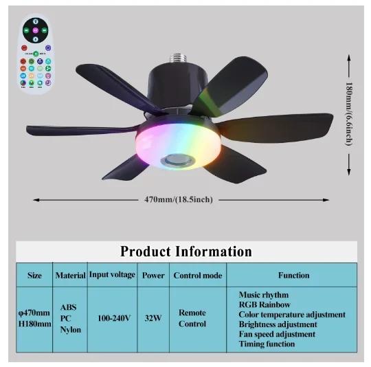 DurableFan Light Modern Simple Bedroom Light Household Fan Lighting Integrated Electric Fan Chandelier