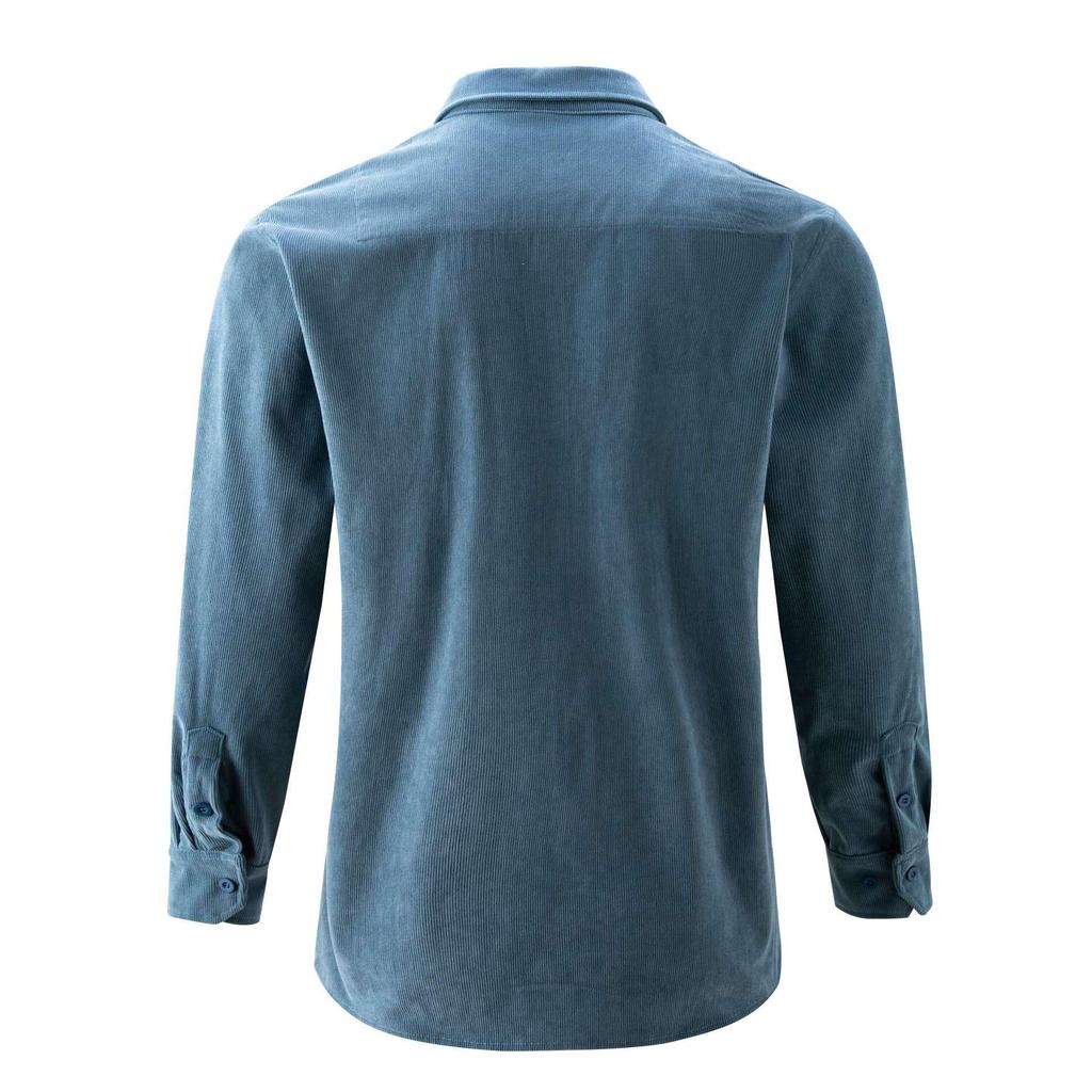 Men's Autumn Cotton Corduroy Slim Fit Casual Shirt with Long Sleeves
