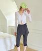 SALON DE YOHN Ribbon Mid-Length Skirt Pants_ Gray