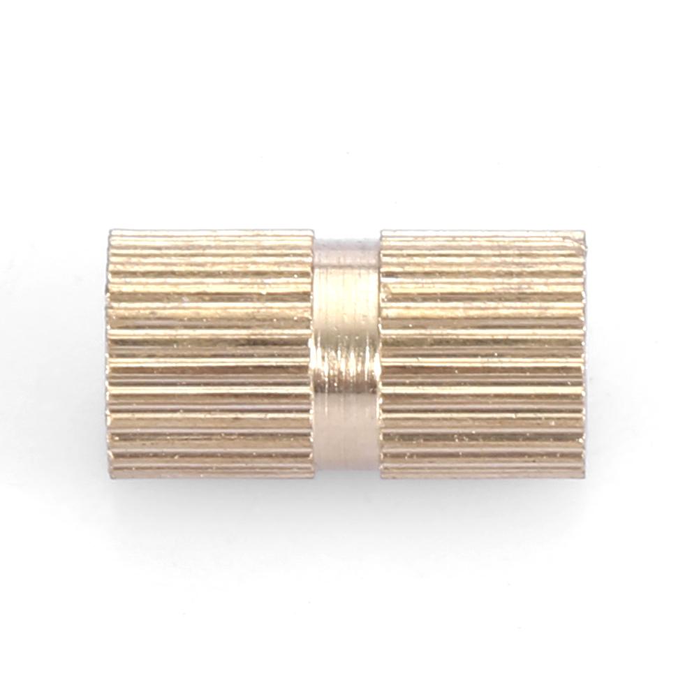 10pcs M6 Brass Cylinder Knurled Round Molded in Insert Embedded Nuts (M6*10L*8.3MM)