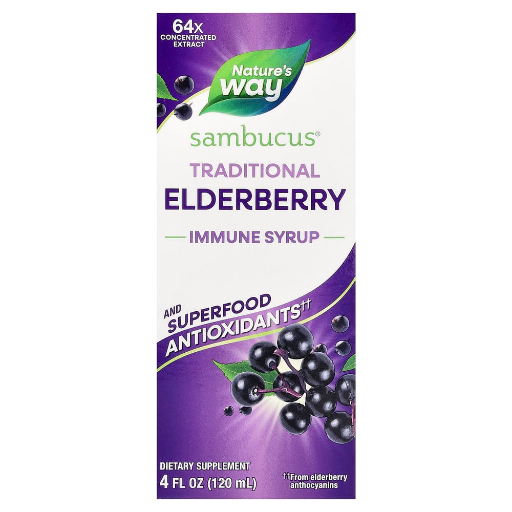 

Nature s Way Sambucus Traditional Immune Syrup Elderberry 120ml (4fl oz) 120ml - 1 ea