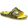 Crocs Smiley X  Classic Collaboration Full Print Smiley Face Color Block Trendy Sports Clogs Unisex Clogs Yellow Black 207123-7B3