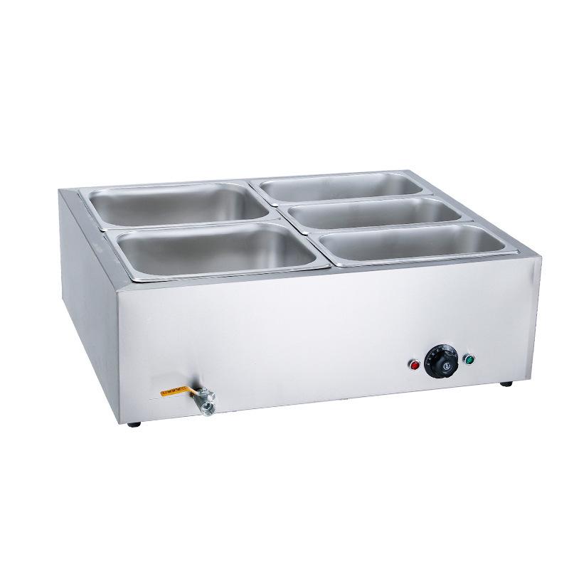 Stainless Steel Electric Food Warming Table - Multi-Functional Countertop Heater for Soups & Dishes.