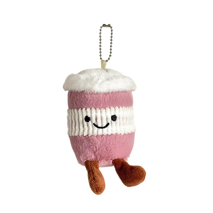 

Кофе Плюшевая Чашка Мягкая Игрушка Куклы-Симуляторы Украшение для Рюкзака Детские Подарки розовый