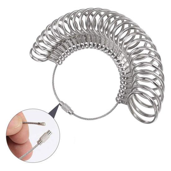 Ring Sizer Measuring Tool Set Easy Jewelry Sizing Solution US UK Size Adjustable Finger Circumference Measurement Tool