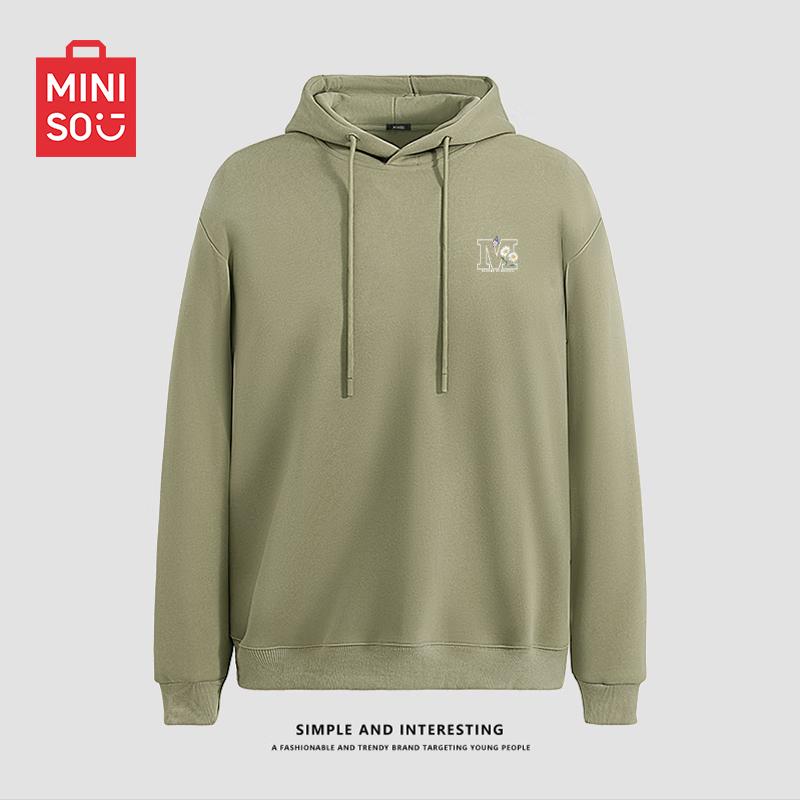 MINISO Men's Relaxed Fit Hooded Pullover