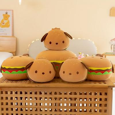 Burger Dog Pillow Cushion-Fun Prank Gift,Cheeseburger Pillow,Plush Hamburger Plushie Pillow Toys Gift For Friends
