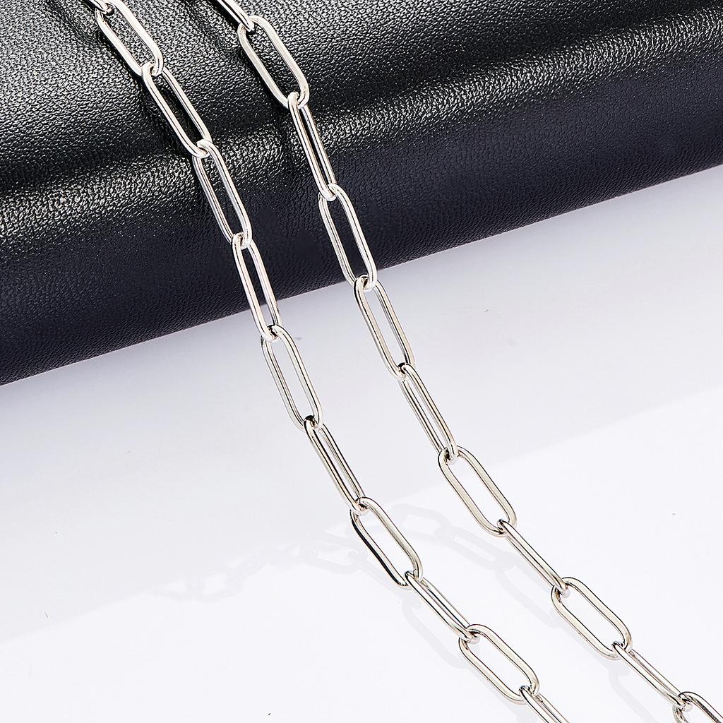 High Quality Gold/Silver Color Stainless Steel Paperclip Chain Men and Women Gift Ring Necklace