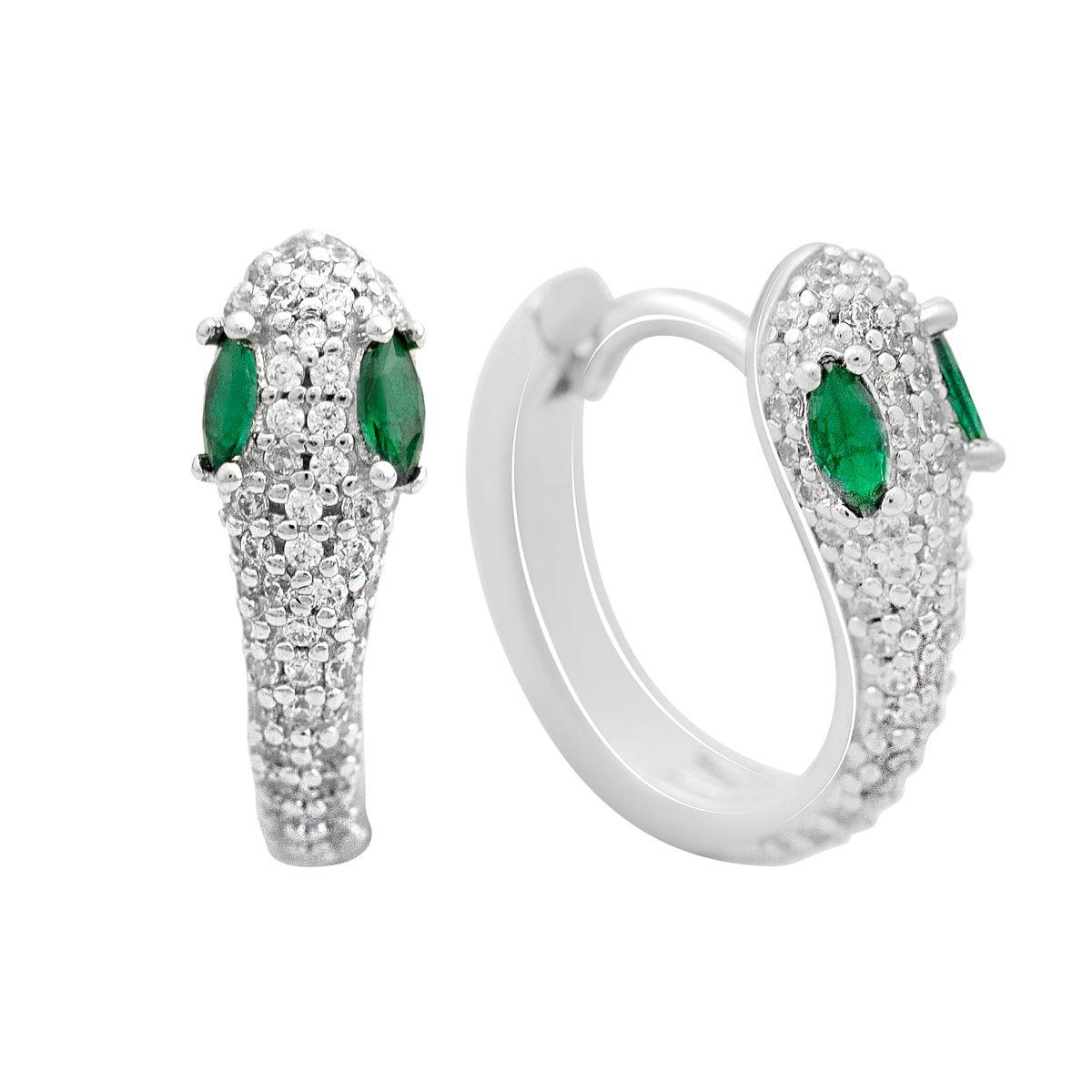 Серебряные серьги с фианитами (2145738)