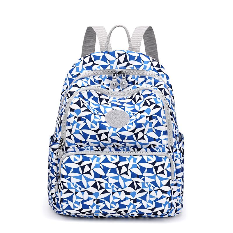 Printed Nylon Backpack Lightweight Travel Backpack