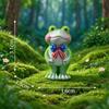 5Pcs Cute Mini Frog Figurine Lovely Cartoon Animal Statue Ornaments For Diy Micro Landscape Garden Terrarium Decoration
