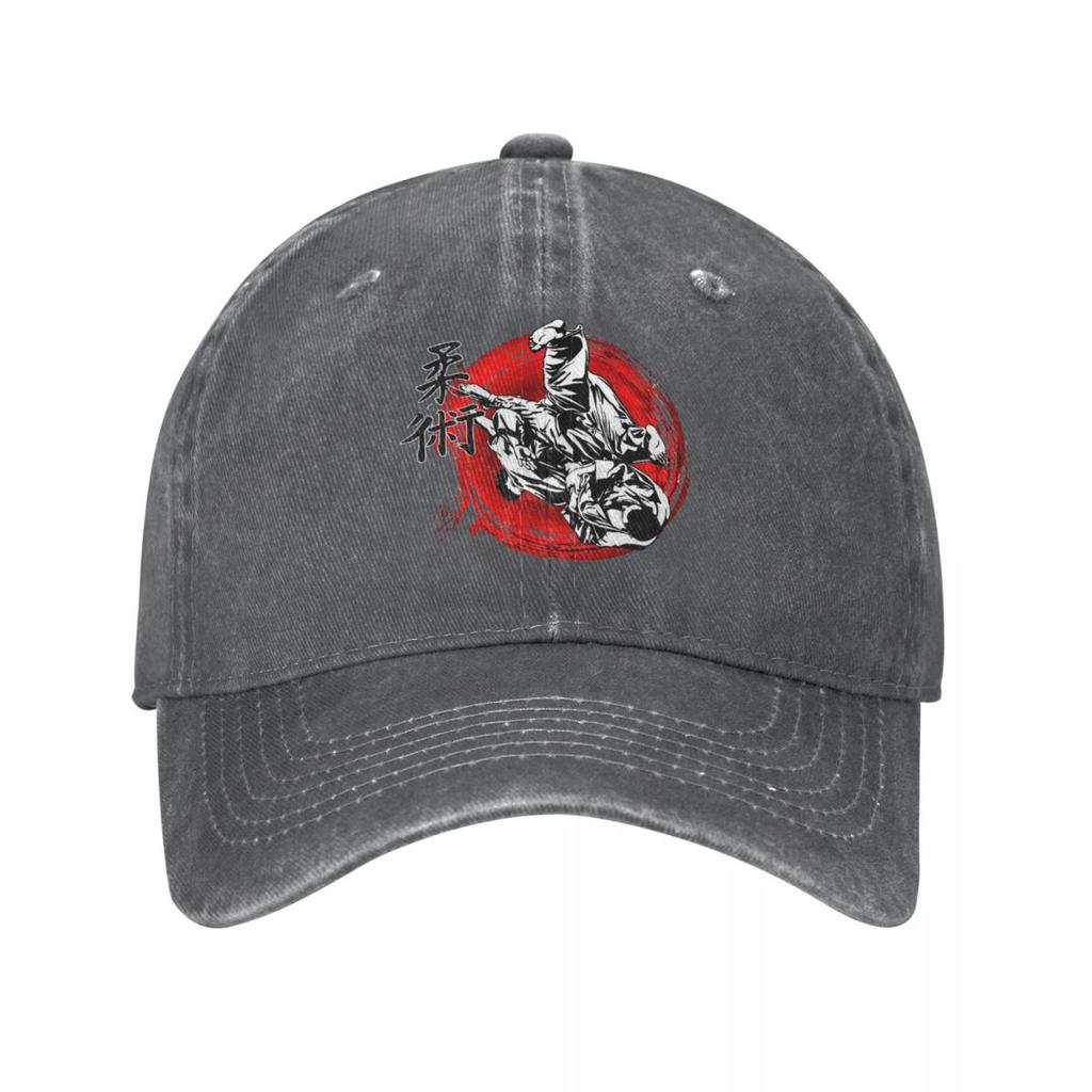 JuJitsu Washed Baseball Cap Snapback Sonnenhut für Junge Mädchen Jiu Jitsu BJJ Judo Brasilien Cap Hüte Sommer Herbst Vintage Casquette